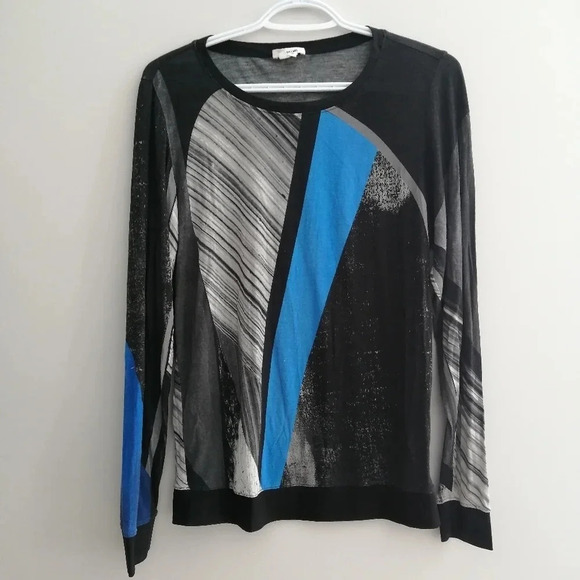 Helmut Lang Fracture Print Jersey Sweater Lightweight Long Sleeve Small - Picture 4 of 17